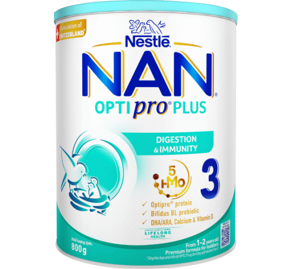 Sữa Nestle Nan Optipro Plus 3 800g (1-2 tuổi) (Giao bao bì ngẫu nhiên)