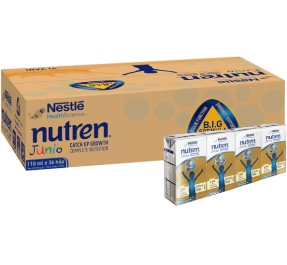 Thùng Thực phẩm dinh dưỡng y học Nutren Junior 110ml (1 -10 tuổi) (Lốc 4 hộp)