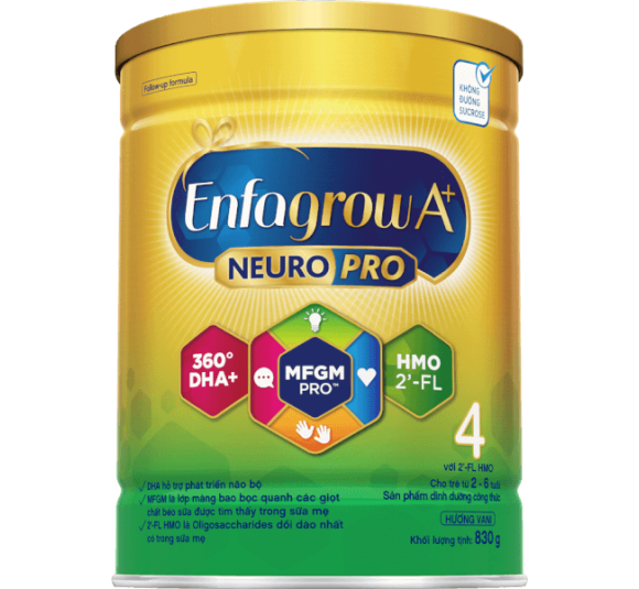 Sữa Enfagrow A+ số 4 830g (2-6 tuổi) 2Flex