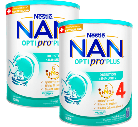 Combo 2 Sữa Nestle Nan Optipro Plus 4 800g (2-6 tuổi)