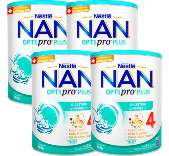 Combo 4 Sữa Nestle Nan Optipro Plus 4 800g (2-6 tuổi)