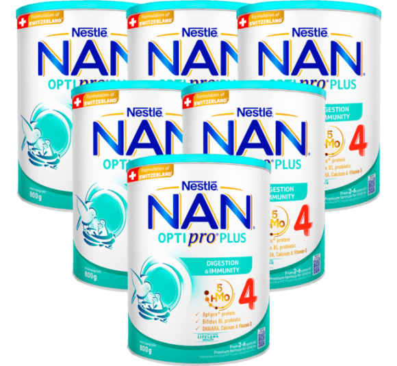 Combo 6 Sữa Nestle Nan Optipro Plus 4 800g (2-6 tuổi)