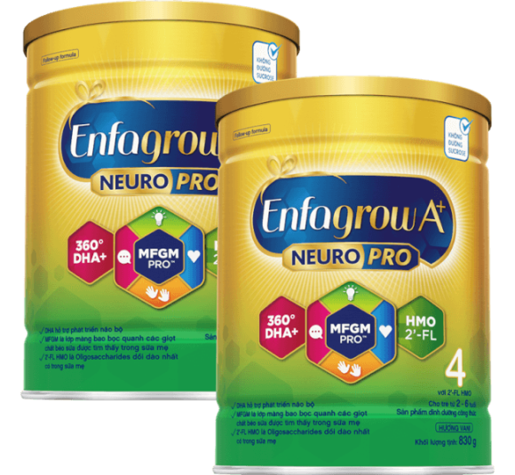 Combo 2 Sữa Enfagrow A+ số 4 830g (2-6 tuổi) 2Flex