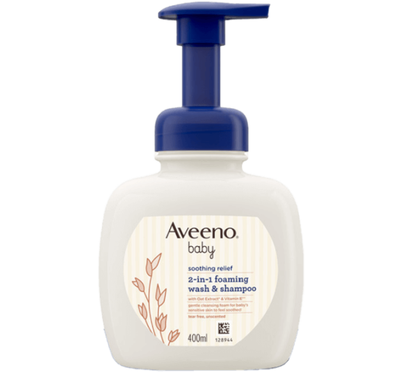 Sữa tắm gội tạo bọt 2 trong 1 Aveeno baby soothing relief 2in1 foaming wash & shampoo 400ml