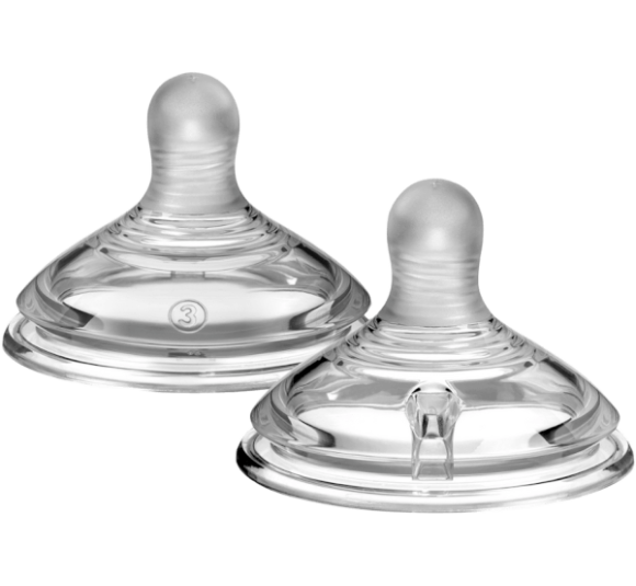 Núm ty silicon siêu mềm tự nhiên cho bé Tommee Tippee Natural Start  Fast Flow từ 6 tháng (vỉ đôi)