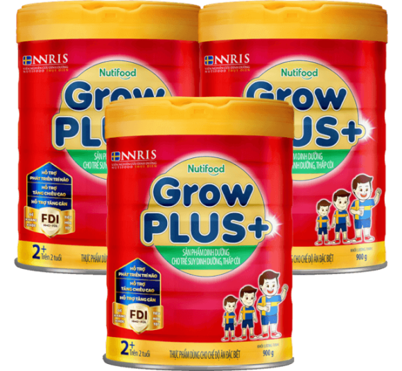 Combo 3 Sữa GrowPlus+ Đỏ 2+ tuổi, 900g