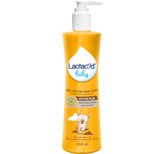 Sữa tắm gội bảo vệ cho bé Lactacyd Active Play 500ml