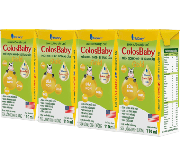 Sữa uống dinh dưỡng Colosbaby 110ml, lốc 4 hộp (trên 1 tuổi)