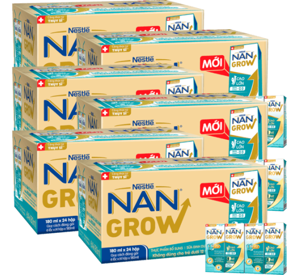 Combo 6 thùng sữa Nestlé NANGROW 6 (4x180ml)