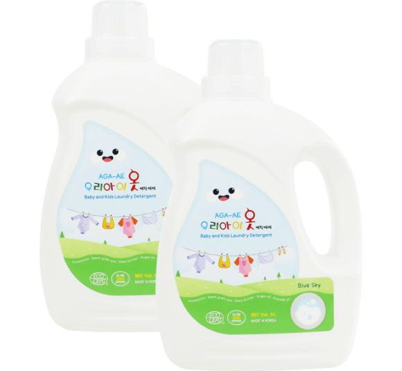 Combo 2 Nước giặt Hàn Quốc Aga-ae cho bé - Blue Sky 3L