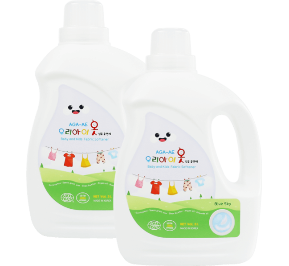 Combo 2 Nước xả Hàn Quốc Aga-ae cho bé - Blue Sky 3L
