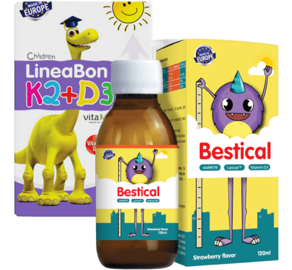 Combo 1 Thực phẩm bảo vệ sức khỏe LineaBon K2   D3 và 1 Thực phẩm bảo vệ sức khoẻ Bestical