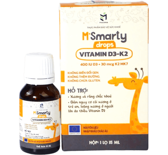 Thực Phẩm Bảo Vệ Sức Khoẻ M'Smarty Drops Vitamin D3-K2
