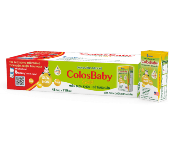 Thùng sữa uống dinh dưỡng Colosbaby 110ml, lốc 4 hộp (trên 1 tuổi)