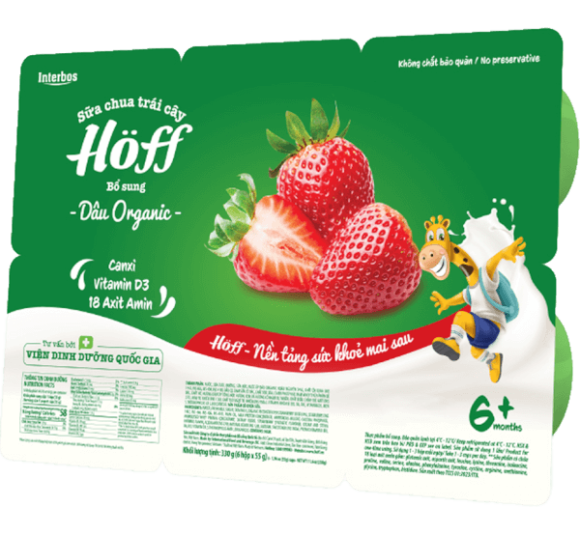 Sữa chua trái cây HӦff - Bổ sung Dâu - Organic 55gr