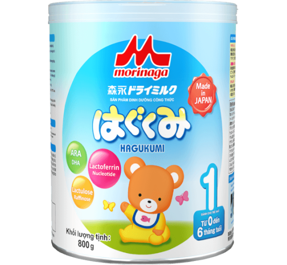 Sữa Morinaga số 1 800g (Hagukumi, 0-6 tháng)