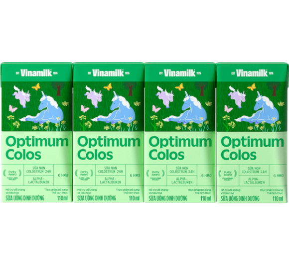 Sữa uống dinh dưỡng Optimum Colos 110ml (Lốc 4 hộp) new