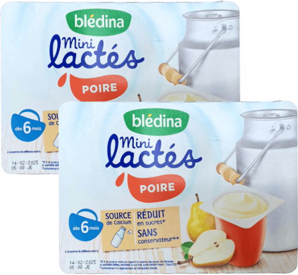 Combo 2 Sữa chua Bledina mini lactes vị lê