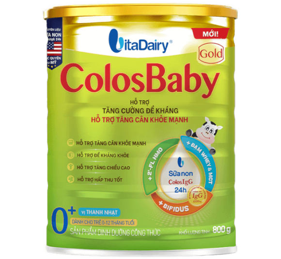 Sữa ColosBaby Gold 0+ 800g - S (0-12 tháng)