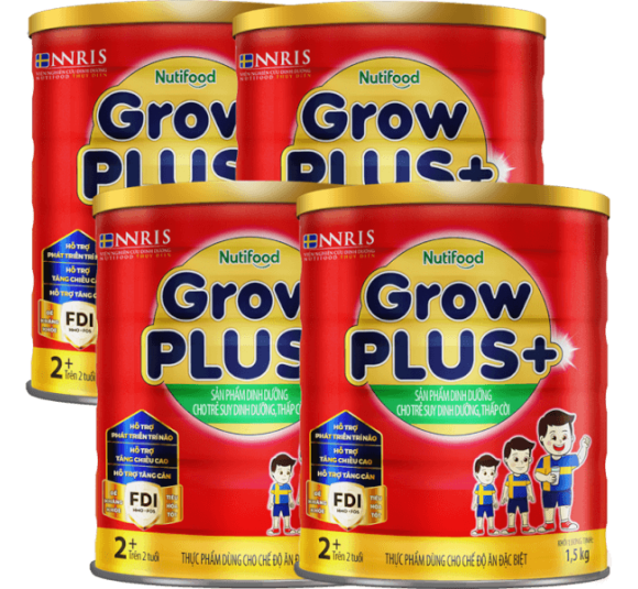 Combo 4 Sữa GrowPLUS+ Đỏ 2+ 1.5kg (Từ 2 tuổi)