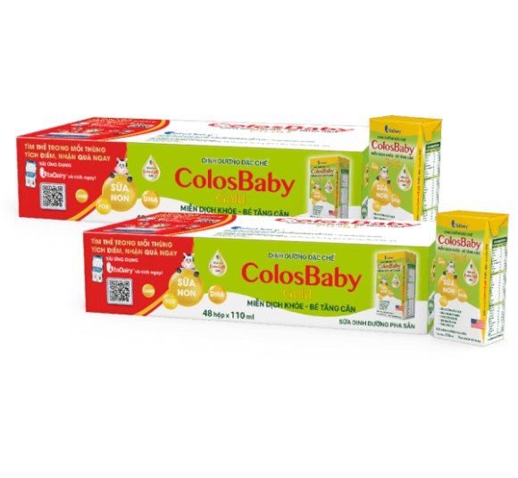 Combo 2 thùng Sữa uống dinh dưỡng Colosbaby 110ml, lốc 4 hộp (trên 1 tuổi)