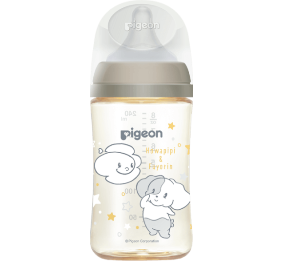 Bình sữa Pigeon PPSU Howapipi WN3 240ml, xám (M)