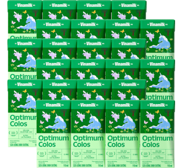 Combo 6 Sữa uống dinh dưỡng Optimum Colos 110ml (Lốc 4 hộp) new