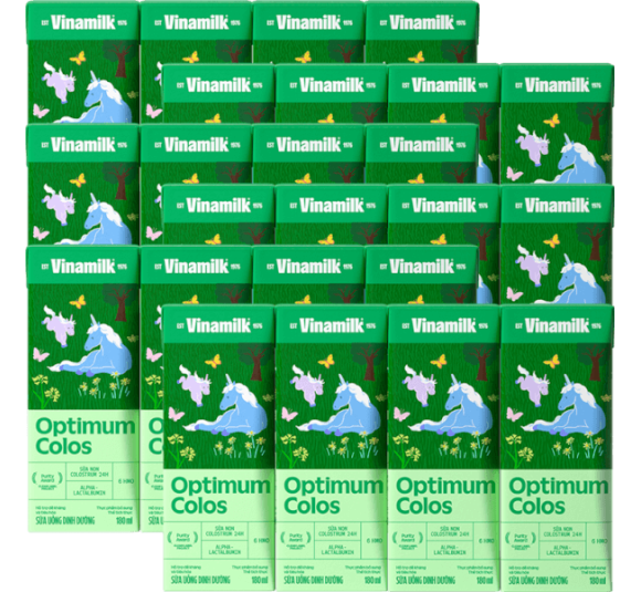 Combo 6 Sữa uống dinh dưỡng Optimum Colos 180ml (Lốc 4 hộp) new