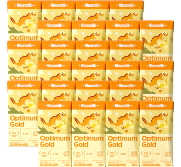 Combo 6 Sữa uống dinh dưỡng Optimum Gold 110ml (Lốc 4 hộp) new