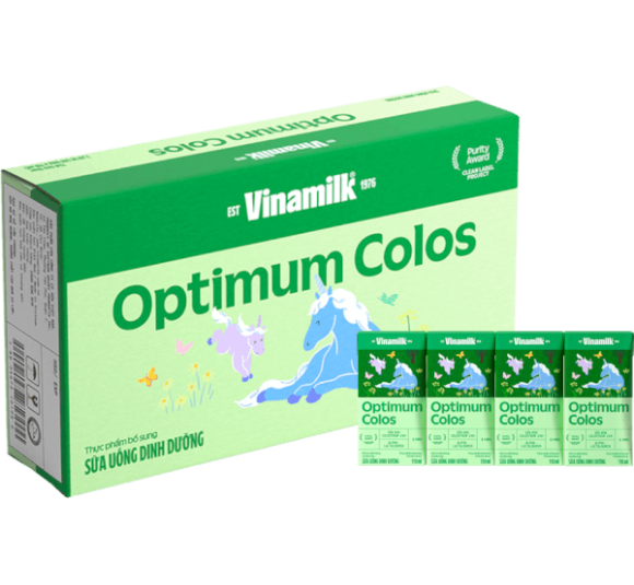 Thùng Sữa uống dinh dưỡng Optimum Colos 110ml (Lốc 4 hộp) new