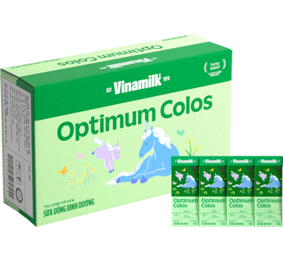 Thùng Sữa uống dinh dưỡng Optimum Colos 180ml (Lốc 4 hộp) new