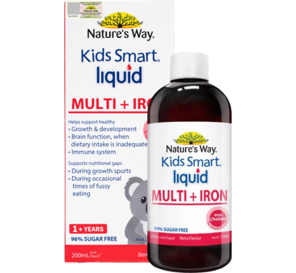 Thực phẩm bảo vệ sức khỏe Nature's Way Kids Smart Multi Iron Liquid