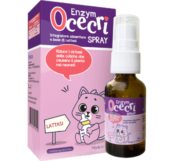 Enzym Lactase Ocecri cho trẻ sơ sinh bất dung nạp Lactase, đau bụng quấy khóc