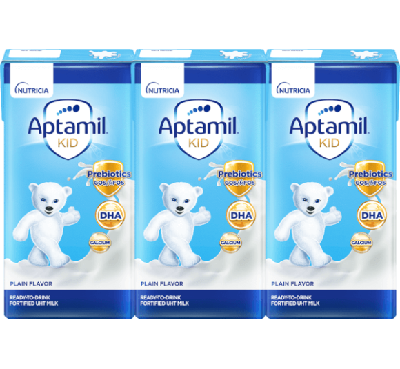 Sữa dinh dưỡng pha sẵn Aptamil Kid 110ml, lốc 3 hộp (Từ 1 tuổi)