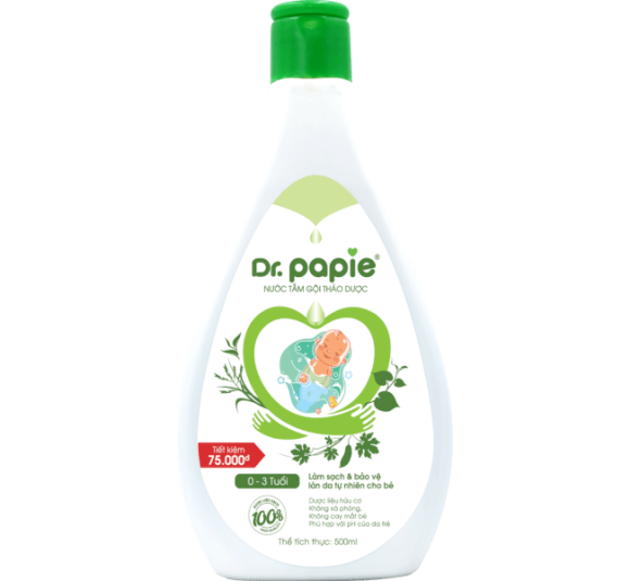 Nước tắm thảo dược Dr Papie 500ml