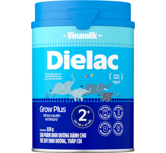 Sữa bột Dielac Grow Plus 2+ 850g (2-10 tuổi)
