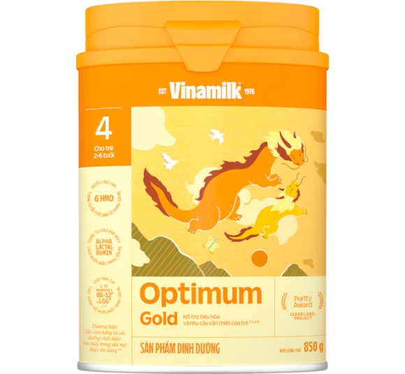 Sữa Vinamilk Optimum Gold 4 850g (2-6 tuổi)