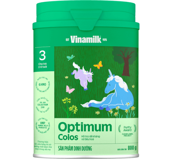 Combo 2 lon Sản phẩm dinh dưỡng Optimum Colos 3 - HT 800g (2-6 tuổi)
