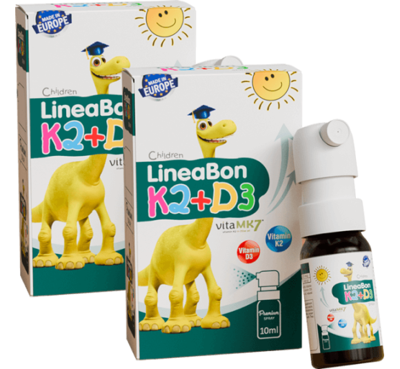 Combo 2 Thực phẩm bảo vệ sức khỏe LineaBon K2+D3 Spray dạng xịt