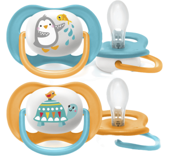 Ty ngậm Philips Avent ultra air hình thú 6-18M (SCF080/07, vỉ đôi)