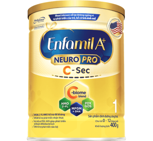 Sữa Enfamil A+ NeuroPro 1 C-Sec 400g (0-12 tháng)