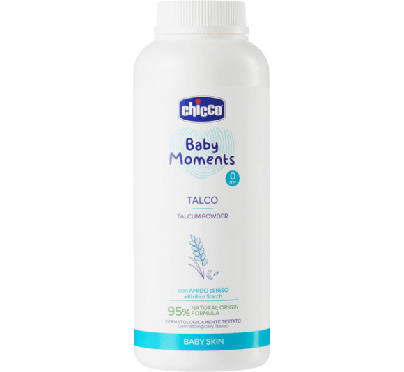 Phấn rôm tinh bột gạo Chicco 0M+ 150gr