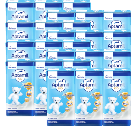 Combo 8 lốc Sữa dinh dưỡng pha sẵn Aptamil Kid 110ml, lốc 3 hộp (Từ 1 tuổi)