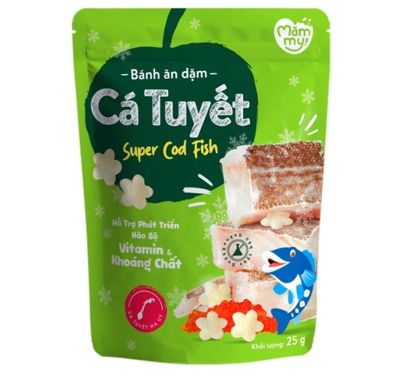 Bánh ăn dặm Mămmy vị cá tuyết 25g 