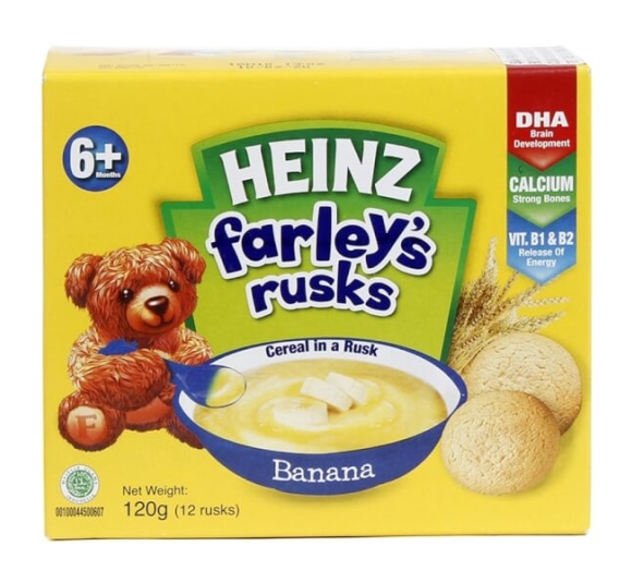Combo 2 Bánh Qui Dành Cho Trẻ Em Heinz Farley Vị Chuối 120g