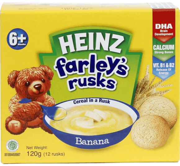 Bánh Qui Dành Cho Trẻ Em Heinz Farley Vị Chuối 120g