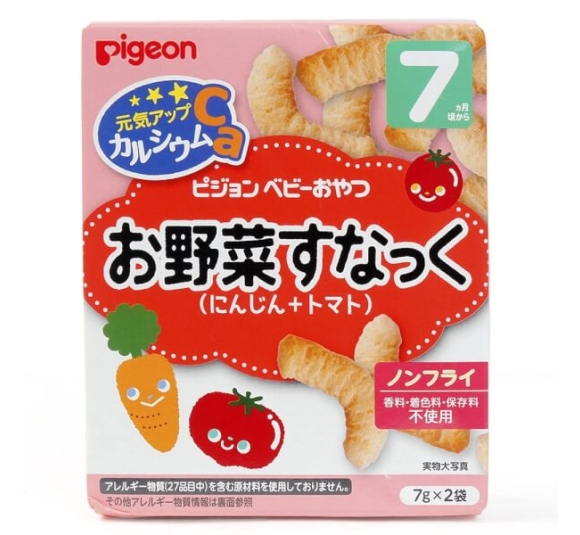 Bánh snack vị cà rốt và cà chua Pigeon 14g