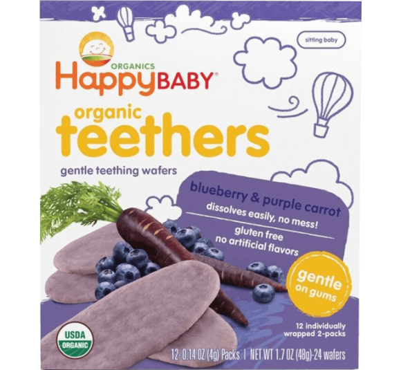 Bánh xốp hữu cơ vị việt quất và cà rốt tím - Happy Baby