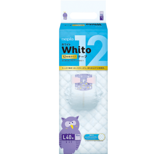 Bỉm tã dán Whito size L 40 miếng (9-14kg)