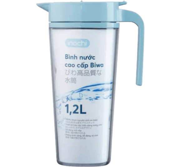 Bình nước cao cấp Biwa 1.2L (INC, Xanh nhạt)